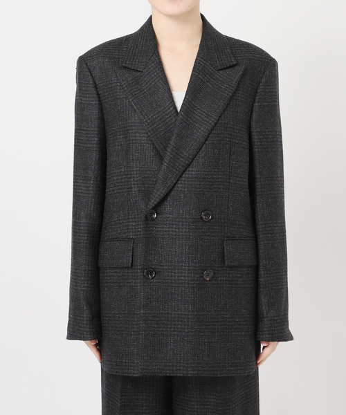 グレンチェックダブルジャケット（テーラードジャケット）｜AP STUDIO