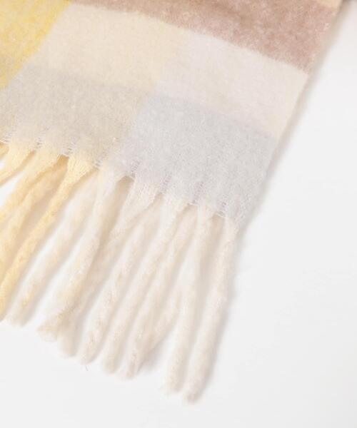 SENSE OF PLACE by URBAN RESEARCH(センスオブプレイスバイアーバンリサーチ)の「ボリュームチェックストール(マフラー・レディース・イエロー/オレンジ/グレー/ブルー・ONE)」の10枚目の写真