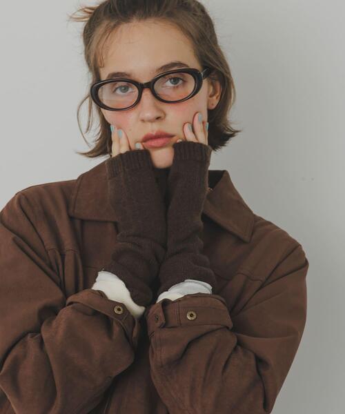 SMELLY（スメリー）の「ニットアームウォーマー（手袋・レディース・ベージュ/ブラウン・-）」の14枚目の写真