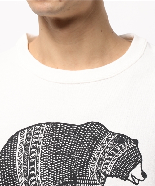 OUTLET（アウトレット）の「【Ciaopanic】熊ロゴ（Tシャツ/カットソー・メンズ・オフホワイト/グレー・MEDIUM/LARGE）」の5枚目の写真