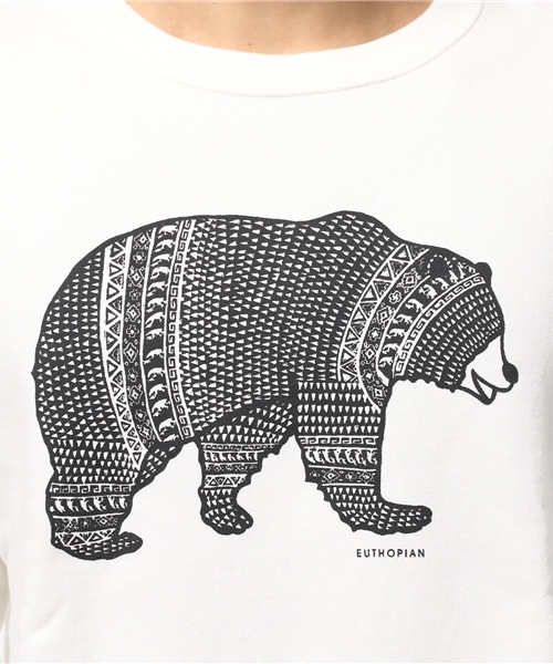 OUTLET（アウトレット）の「【Ciaopanic】熊ロゴ（Tシャツ/カットソー・メンズ・オフホワイト/グレー・MEDIUM/LARGE）」の7枚目の写真
