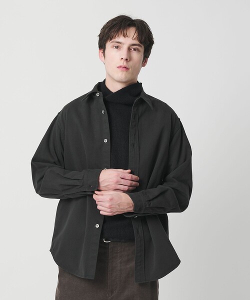 BEAUTY&YOUTH UNITED ARROWS（ビューティーアンドユースユナイテッドアローズ）の「ダブルブラッシュ コットン レギュラーシャツ FORM型（シャツ/ブラウス・メンズ・オレンジ/ダークグリーン・M/L/S/XL）」の2枚目の写真