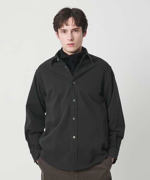 BEAUTY&YOUTH UNITED ARROWS（ビューティーアンドユースユナイテッドアローズ）の「ダブルブラッシュ コットン レギュラーシャツ FORM型（シャツ/ブラウス・メンズ・オレンジ/ダークグリーン・M/L/S/XL）」の8枚目の写真