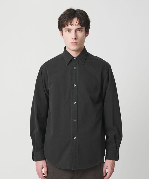 BEAUTY&YOUTH UNITED ARROWS（ビューティーアンドユースユナイテッドアローズ）の「ダブルブラッシュ コットン レギュラーシャツ FORM型（シャツ/ブラウス・メンズ・オレンジ/ダークグリーン・M/L/S/XL）」の9枚目の写真