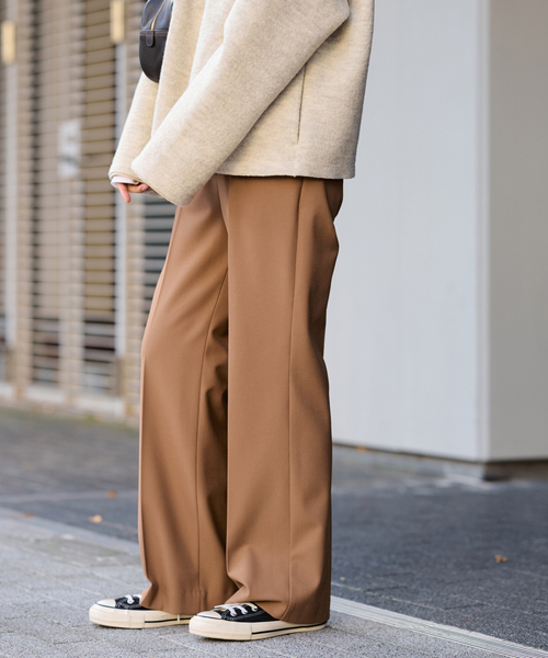 FRAMeWORK（フレームワーク）の「≪追加≫裏起毛フレアパンツ 4（スラックス・レディース・キャメル/チャコールグレー/ブラック・34/36/38/40）」の3枚目の写真