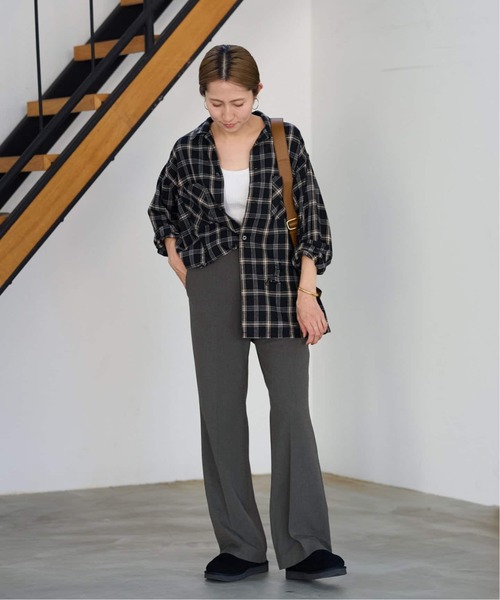 FRAMeWORK（フレームワーク）の「≪追加≫裏起毛フレアパンツ 4（スラックス・レディース・キャメル/チャコールグレー/ブラック・34/36/38/40）」の8枚目の写真