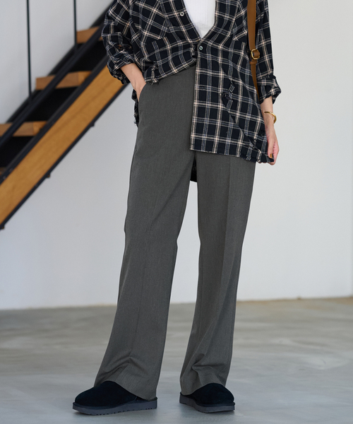 FRAMeWORK（フレームワーク）の「≪追加≫裏起毛フレアパンツ 4（スラックス・レディース・キャメル/チャコールグレー/ブラック・34/36/38/40）」の9枚目の写真