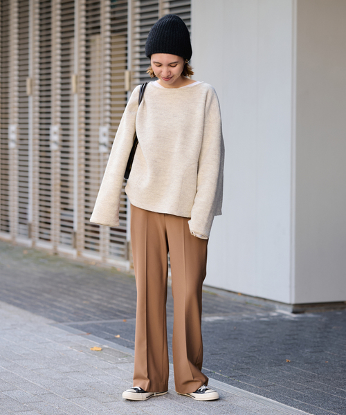 FRAMeWORK（フレームワーク）の「≪追加≫裏起毛フレアパンツ 4（スラックス・レディース・キャメル/チャコールグレー/ブラック・34/36/38/40）」の13枚目の写真