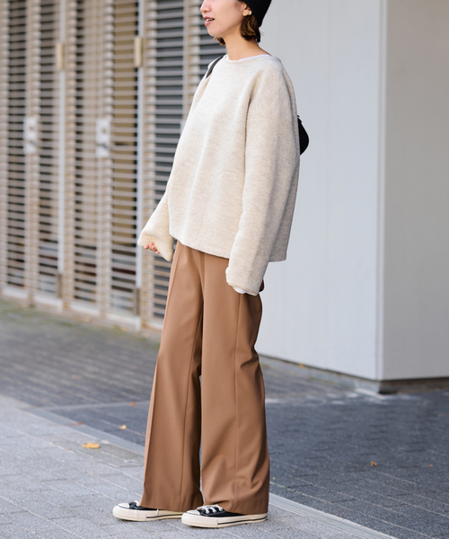 FRAMeWORK（フレームワーク）の「≪追加≫裏起毛フレアパンツ 4（スラックス・レディース・キャメル/チャコールグレー/ブラック・34/36/38/40）」の14枚目の写真