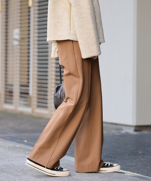 FRAMeWORK（フレームワーク）の「≪追加≫裏起毛フレアパンツ 4（スラックス・レディース・キャメル/チャコールグレー/ブラック・34/36/38/40）」の17枚目の写真