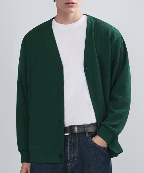 VERYVAIN(ベリベーン)の「GAFF TEX CARDIGAN (GREEN)(カーディガン/ボレロ・メンズ・その他・LARGE/MEDIUM)」の1枚目の写真