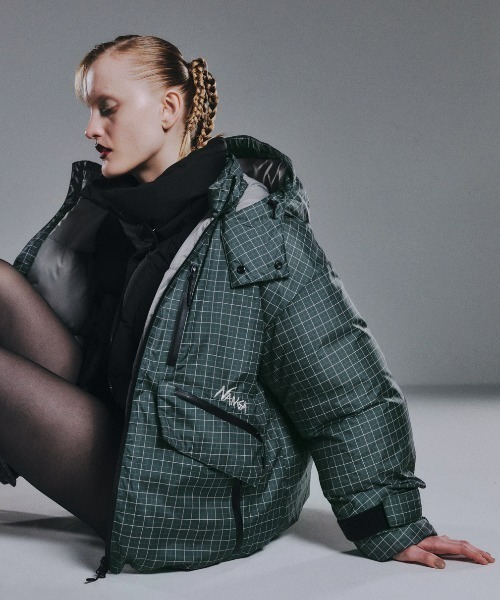 VELVET DOWN JACKET カーキ　Ameri vintage VELVET DOWN JACKET カーキAmeri vintage