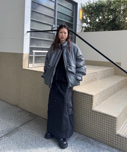 NANGA × Ameri POCKET CHECK DOWN COAT