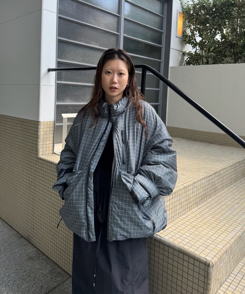 NANGA × Ameri POCKET CHECK DOWN COAT