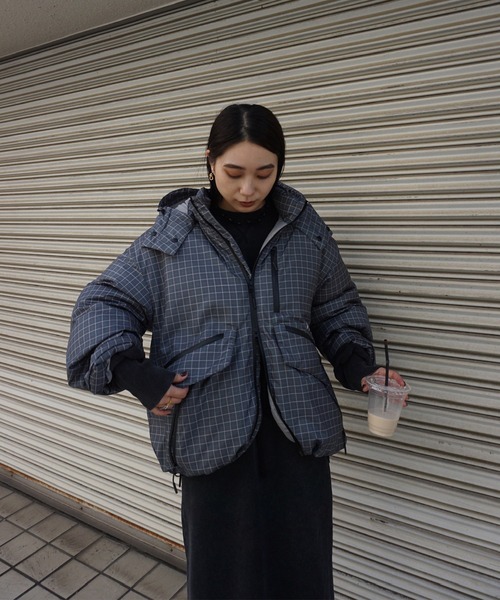 NANGA × Ameri POCKET CHECK DOWN COAT