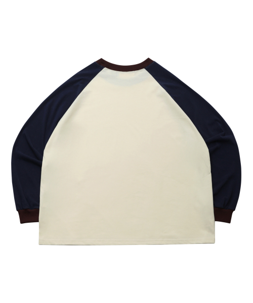 GOLDEN SNSHINE(ゴールデン サンシャイン)の「Colorblock raglan long sleeve_Cream(Tシャツ/カットソー・メンズ・その他・MEDIUM/LARGE/SMALL)」の4枚目の写真