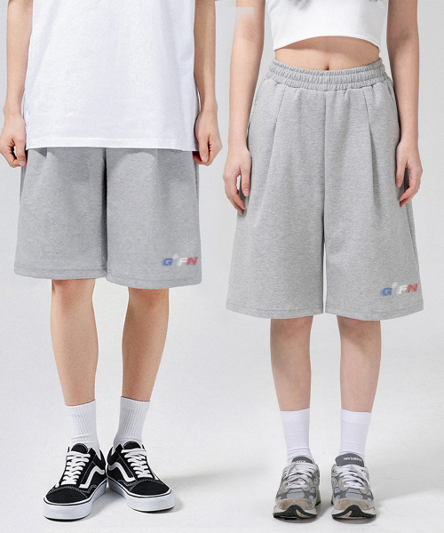 GRANFINNY（グランフィニ）の「スピードワンタックバミューダショートパンツ-メランジ（その他パンツ・レディース・グレー・SMALL/LARGE）」の2枚目の写真