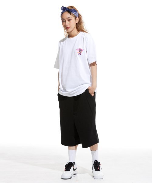 CREAM SODA LAB(クリームソーダラボ)の「LABグレーサーファースモールロゴ半袖Tシャツホワイトピンク(Tシャツ/カットソー・レディース・その他・X-LARGE/XX-LARGE/LARGE/MEDIUM)」の4枚目の写真