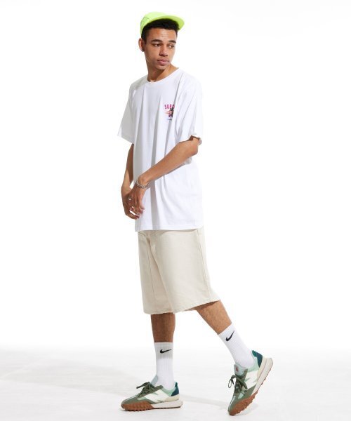 CREAM SODA LAB(クリームソーダラボ)の「LABグレーサーファースモールロゴ半袖Tシャツホワイトピンク(Tシャツ/カットソー・レディース・その他・X-LARGE/XX-LARGE/LARGE/MEDIUM)」の8枚目の写真
