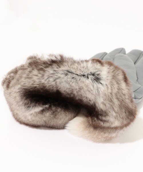 GALA　GLOVES（ガラ　グローブ）の「Gala Gloves レッキスファー ベルテッド グローブ（手袋・レディース・グレー/ブラウン・FREE）」の7枚目の写真