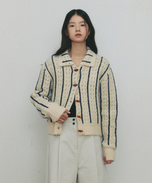 COLLAR LINE CARDIGAN(BE)