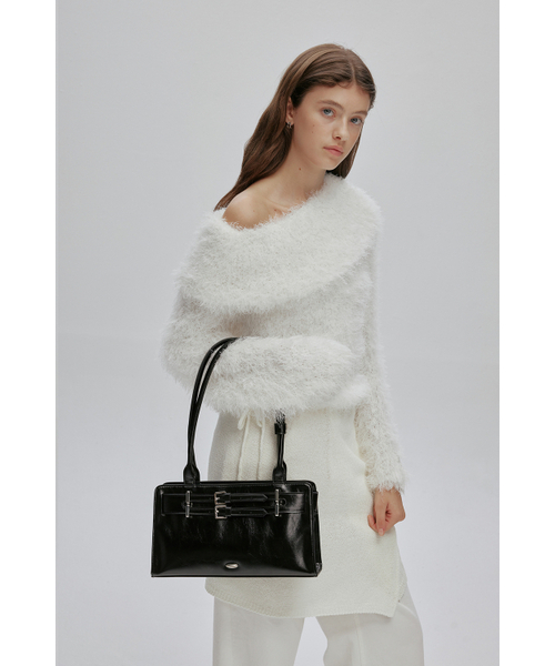 AFTERHOURS(アフターアワーズ)の「DOUBLE BELTED SHOULDER BAG (BLACK)(ショルダーバッグ・レディース・その他・FREE)」の2枚目の写真