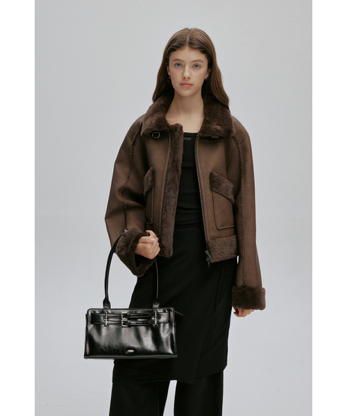 AFTERHOURS(アフターアワーズ)の「DOUBLE BELTED SHOULDER BAG (BLACK)(ショルダーバッグ・レディース・その他・FREE)」の5枚目の写真