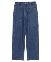 zucca ズッカ 25ssレーザーブリーチデニムパンツ　インディゴ染め　変形 zucca ズッカ 25ssレーザーブリーチデニムパンツ インディゴ染め 変形