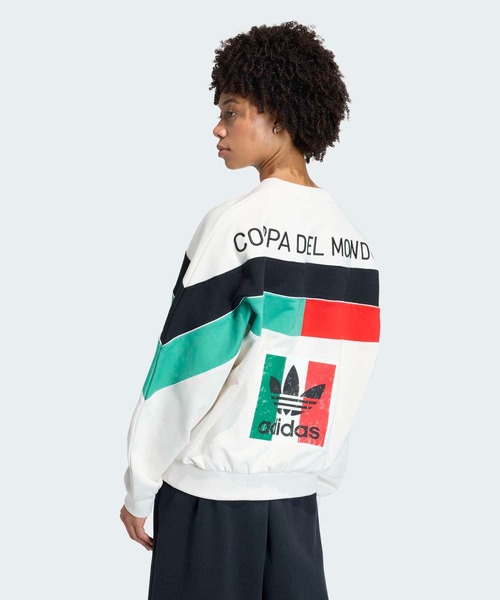 adidas(アディダス)の「Italia Coppa Del Mundo Crew / アディダスオリジナルス adidas Originals(スウェット・レディース・ホワイト・MEDIUM/SMALL/XX-LARGE/LARGE/X-LARGE)」の2枚目の写真