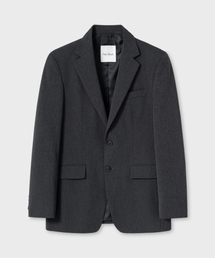 セミオーバーサイズフィットブレザー_CHARCOAL GREY