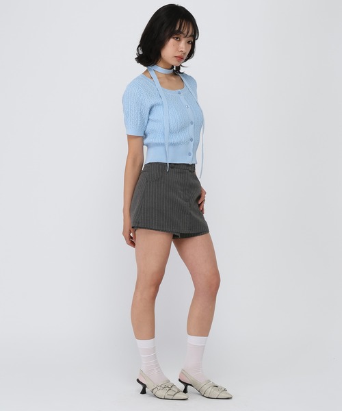 3.3 Field Trip (3.3フィールドトリップ)の「3.3 Field Trip/ピンストライプスカートパンツ(その他パンツ・レディース・ブラック/グレー・MEDIUM/SMALL)」の21枚目の写真