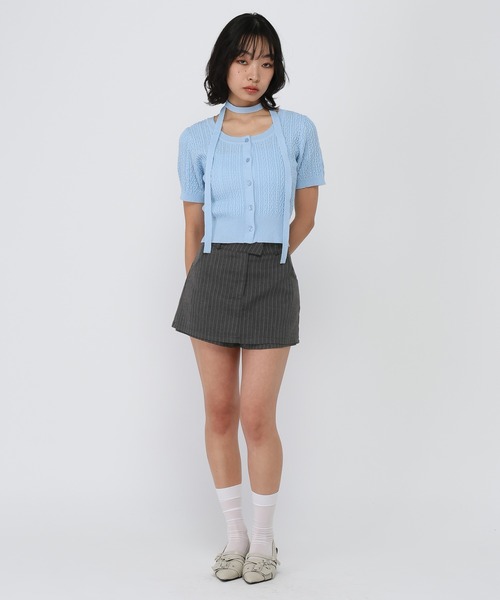 3.3 Field Trip (3.3フィールドトリップ)の「3.3 Field Trip/ピンストライプスカートパンツ(その他パンツ・レディース・ブラック/グレー・MEDIUM/SMALL)」の22枚目の写真