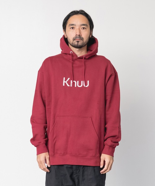 Knuu(ヌウ)の「Big Logo Heavy Hooded Sweatshirt(パーカー・メンズ・ブラック/マルーン/ネイビー/杢グレー/ホワイト・X-LARGE/LARGE/MEDIUM/SMALL)」の5枚目の写真
