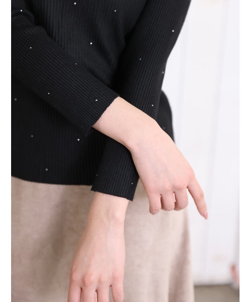 fifth（フィフス）の「ラインストーンニットプルオーバー（ニット/セーター・レディース・アイボリー/ブラック/グレー/レッド・M）」の22枚目の写真