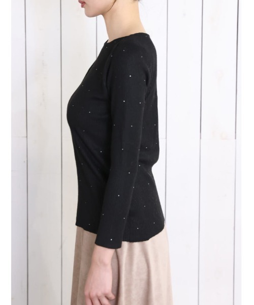 fifth（フィフス）の「ラインストーンニットプルオーバー（ニット/セーター・レディース・アイボリー/ブラック/グレー/レッド・M）」の21枚目の写真