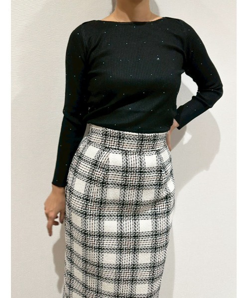 fifth（フィフス）の「ラインストーンニットプルオーバー（ニット/セーター・レディース・アイボリー/ブラック/グレー/レッド・M）」の18枚目の写真