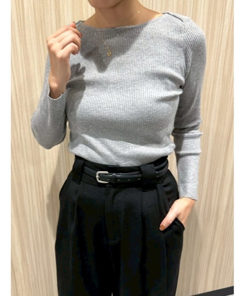 fifth（フィフス）の「ラインストーンニットプルオーバー（ニット/セーター・レディース・アイボリー/ブラック/グレー/レッド・M）」の14枚目の写真