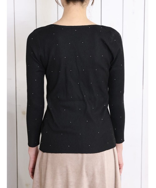 fifth（フィフス）の「ラインストーンニットプルオーバー（ニット/セーター・レディース・アイボリー/ブラック/グレー/レッド・M）」の20枚目の写真