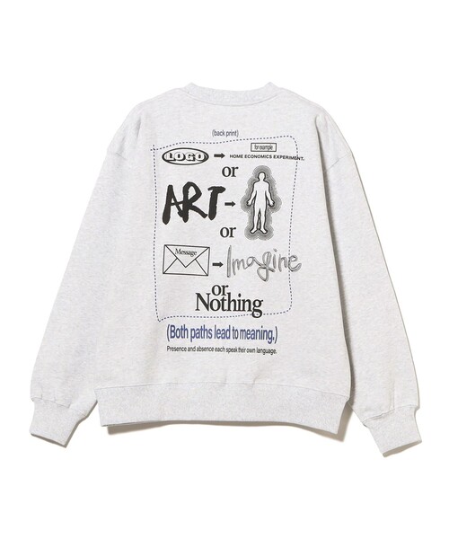  ECONOMICS EXPERIMENT x BEAMS フーディ　L セール】HOME ECONOMICS EXPERIMENT / Crewneck Sweatshirt
