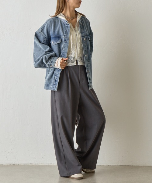 COLONY 2139(コロニートゥーワンスリーナイン)の「レース切替フードシャツ(シャツ/ブラウス・レディース・ブラック/アイボリー・FREE)」の12枚目の写真