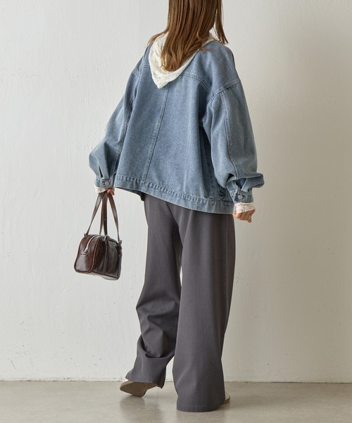 COLONY 2139(コロニートゥーワンスリーナイン)の「レース切替フードシャツ(シャツ/ブラウス・レディース・ブラック/アイボリー・FREE)」の11枚目の写真