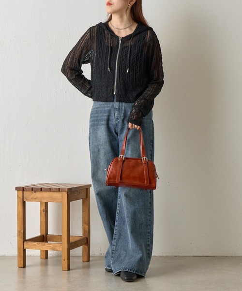 COLONY 2139(コロニートゥーワンスリーナイン)の「レース切替フードシャツ(シャツ/ブラウス・レディース・ブラック/アイボリー・FREE)」の20枚目の写真