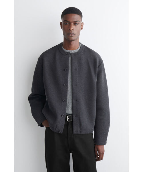 スキューバジャージクルーネックカーディガン（カーディガン/ボレロ