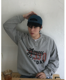 Amou someday Henley neck gray