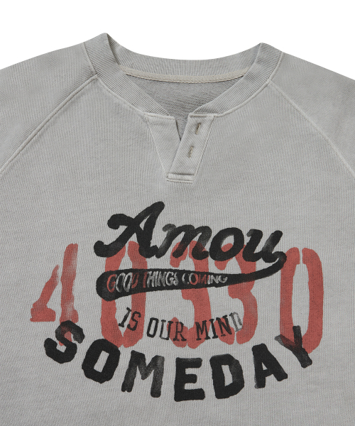 AMOU(アモウ)の「Amou someday Henley neck gray(スウェット・メンズ・その他・1/2/3)」の14枚目の写真