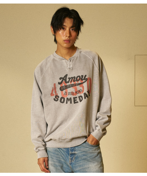 AMOU(アモウ)の「Amou someday Henley neck gray(スウェット・メンズ・その他・1/2/3)」の13枚目の写真