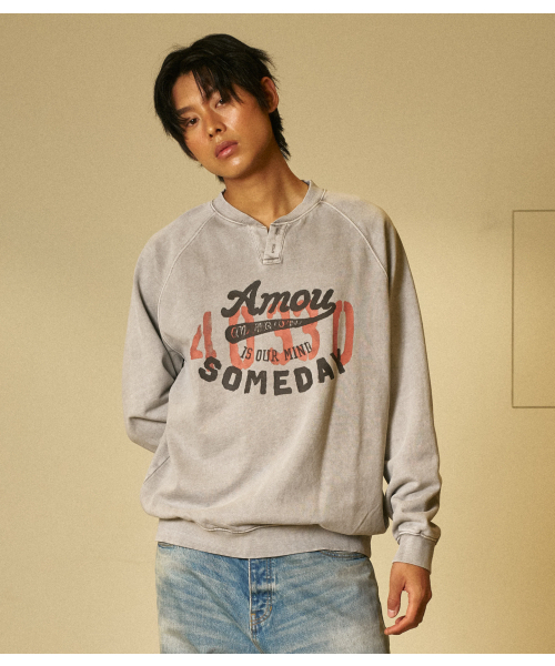 AMOU(アモウ)の「Amou someday Henley neck gray(スウェット・メンズ・その他・1/2/3)」の12枚目の写真