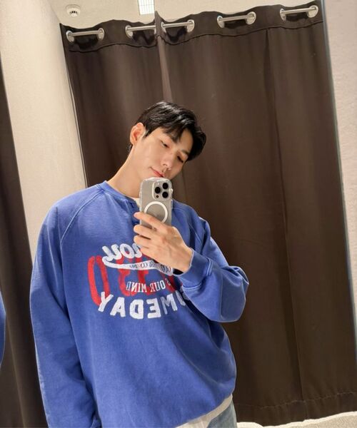 AMOU(アモウ)の「Amou someday Henley neck gray(スウェット・メンズ・その他・1/2/3)」の7枚目の写真
