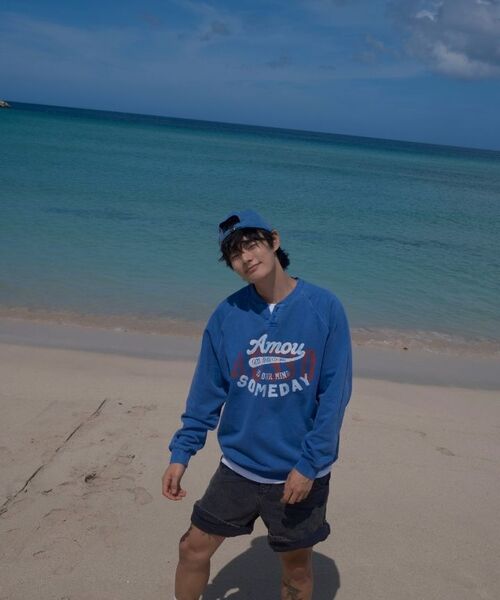 AMOU(アモウ)の「Amou someday Henley neck gray(スウェット・メンズ・その他・1/2/3)」の2枚目の写真