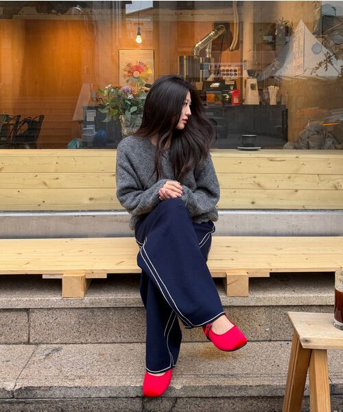 DIFFERSHOE（ディファーシュー）の「ベルリン スクエア メリージェーン 5CM [レッド]（バレエシューズ・レディース・レッド・22.5cm/23cm/23.5cm/24cm/24.5cm/25cm）」の6枚目の写真